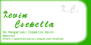 kevin csepella business card